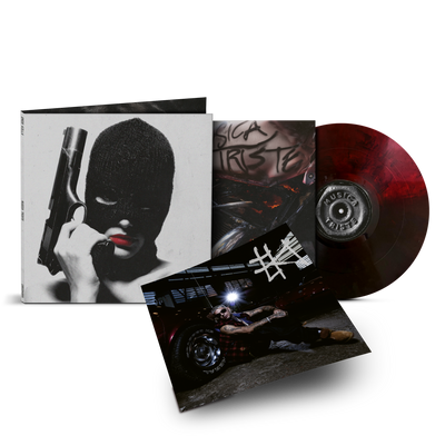 Musica triste - LP Nero Marmorizzato Rosso Autografato | Emis Killa Store Sony Music Italy 19802949891