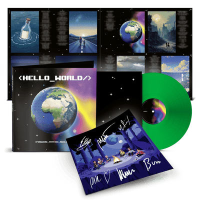 Hello World - LP Colorato Earth Green Autografato | Pinguini Tattici Nucleari Store Sony Music Italy 19802870671