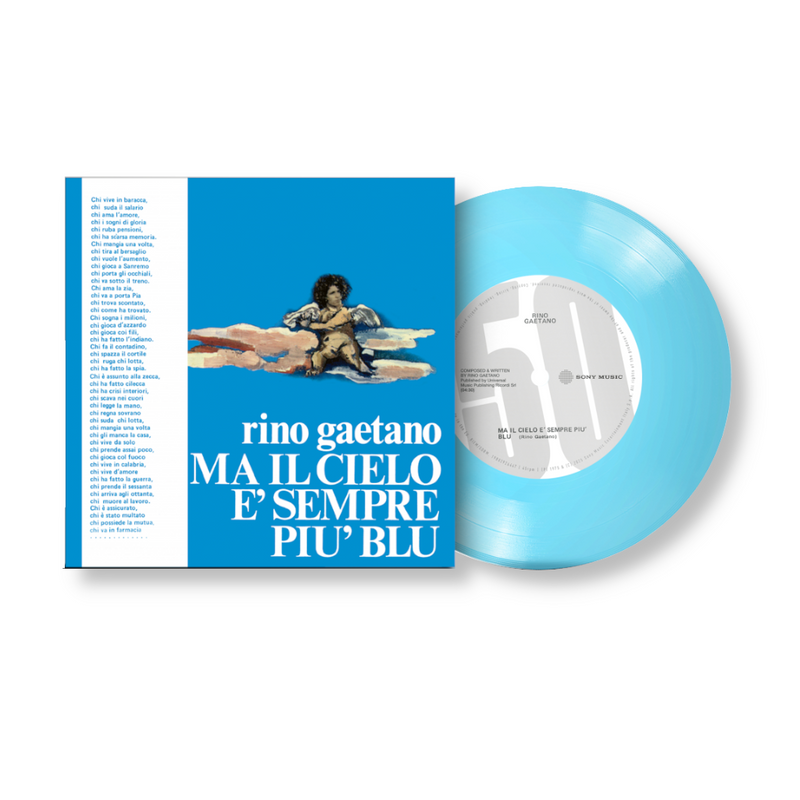 Ma il cielo è sempre più blu (50^ Anniversario) Vinile 45 giri | Rino Gaetano Store Sony Music Italy 19802926447