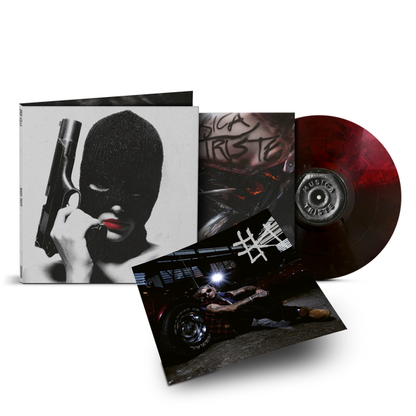 Musica triste - LP Nero Marmorizzato Rosso Autografato | Emis Killa Store Sony Music Italy  19802949891