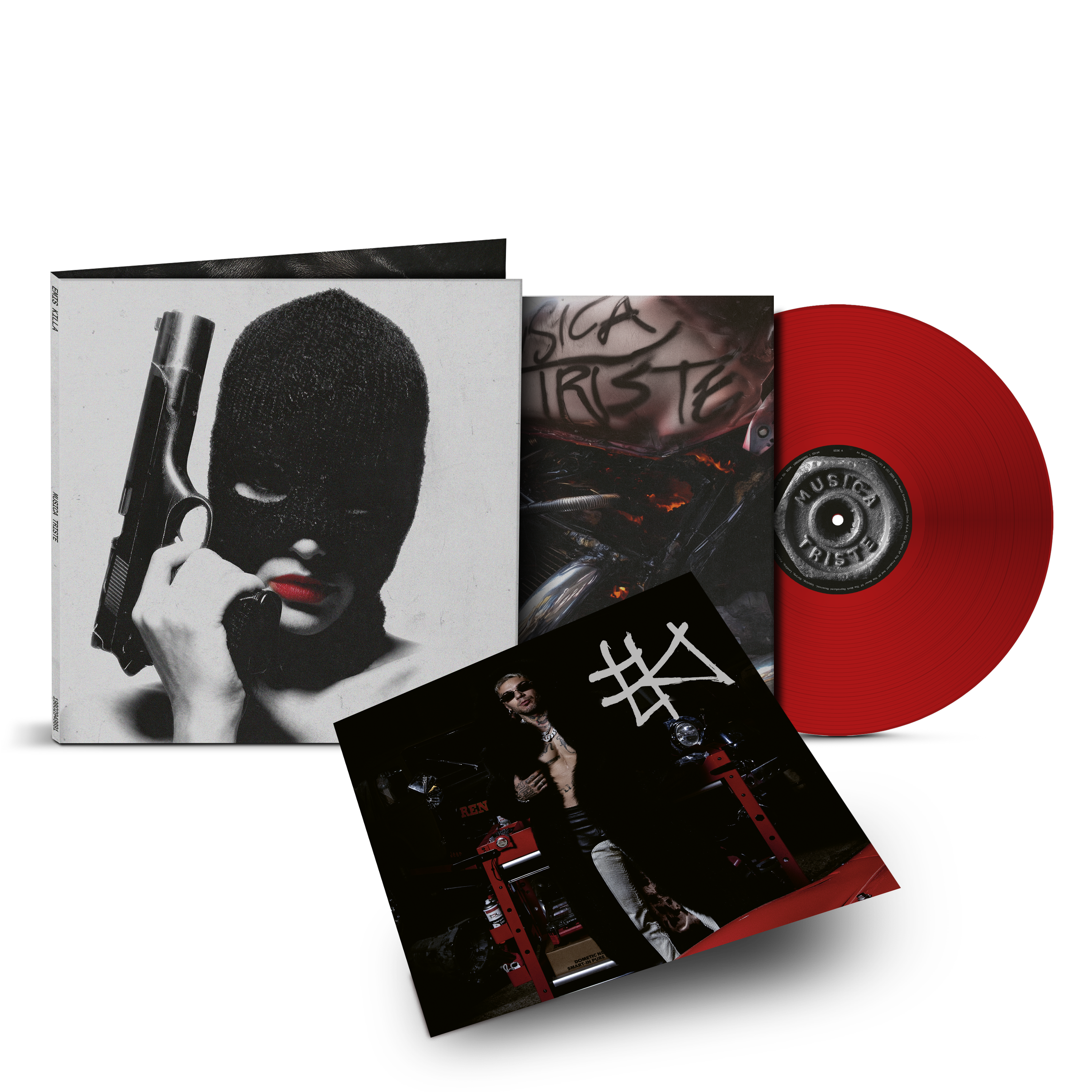 Musica triste - LP Rosso Autografato | Emis Killa